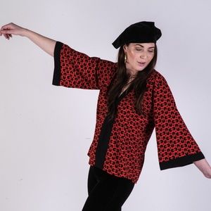 Vintage Bell Sleeve Silk Blouse